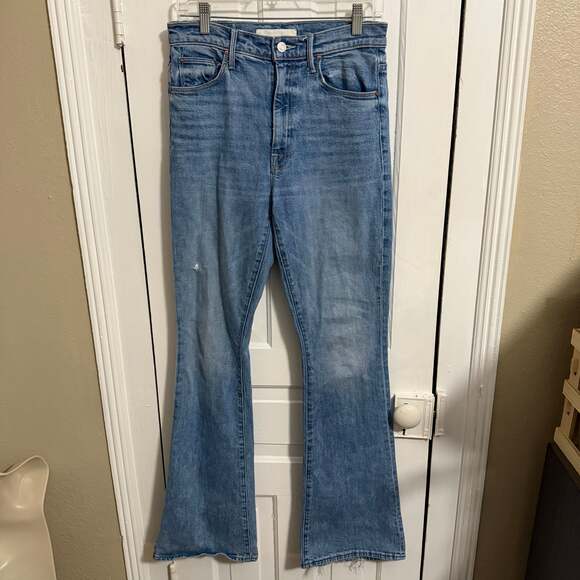 MOTHER High Waisted Weekender Slice Heel Jeans Size 28 - Picture 2 of 13